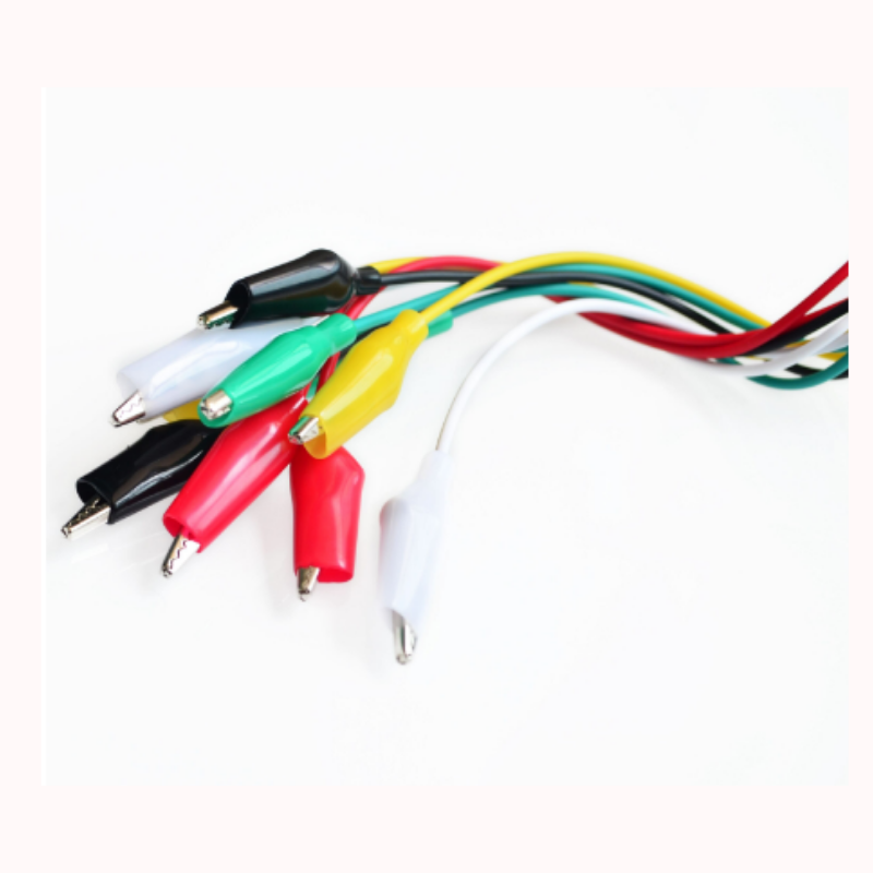 Juego de 10 Uds cables caiman de doble punta