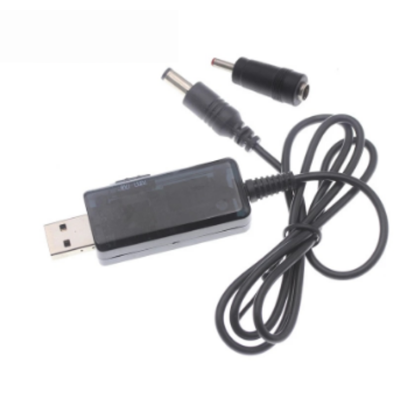 Conversor USB de aumento DC 5V a 9V - 12V  + conector de 3,5x1,35mm para Router, Modem