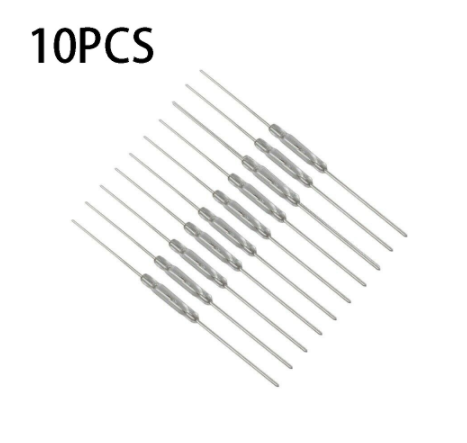Interruptor Magnético ReedSwitch, interruptor de inducción magnética normalmente abierto, 2x14mm, 10 Unidades