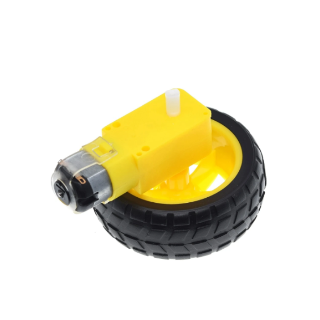 Motor DC con Caja Reductora y Rueda