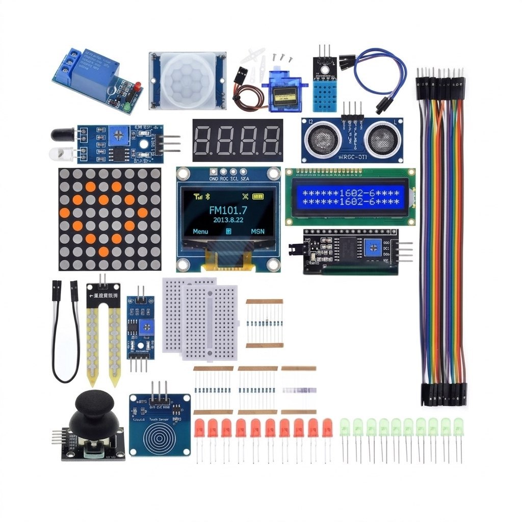 Kit Arduino Aprendizaje Sensores pantalla modulos