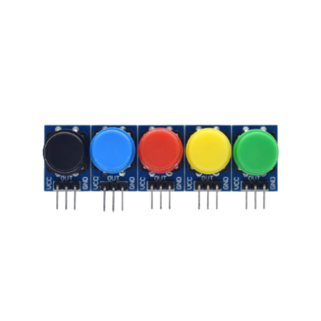 Botones de colores para protoboard y pcb 12x12mm pack de 5